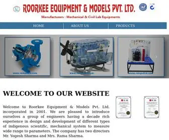 RempVTLTD.com(Roorkee Equipment & Models Pvt) Screenshot