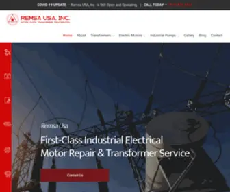 Remsausainc.com(Industrial Electric Motor Repair) Screenshot