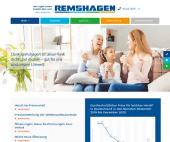 Remshagen.de(Tankreinigung & Tankschutz in Rösrath) Screenshot