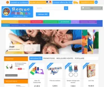 Remuemeninge.fr(Remue Méninge Boutique en ligne spécialisée en jeux éducatifs et matériel pédagogique) Screenshot