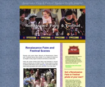 Renaissancefairefestival.com(Renaissance Faire and Festival) Screenshot