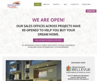 Renaissanceholdings.com(Builders and Developers in Bangalore) Screenshot