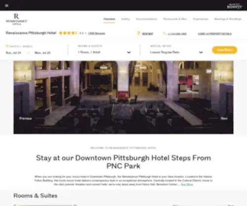 Renaissancepittsburghpa.com(The Renaissance Pittsburgh Hotel) Screenshot