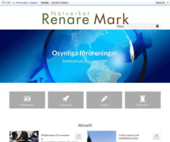 Renaremark.se(A Swedish network for people working with management of contaminated soil and groundwater) Screenshot