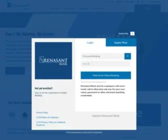 Renasantbank.com(Renasant Bank) Screenshot