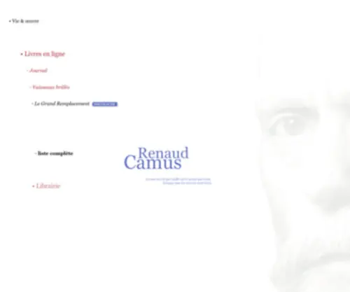 Renaud-Camus.net(Renaud Camus) Screenshot