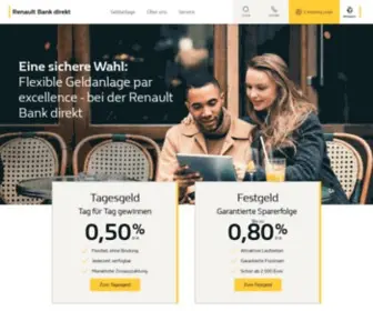 Renault-Bank-Direkt.at(Die Renault Bank direkt bietet Tagesgeld und Festgeld) Screenshot