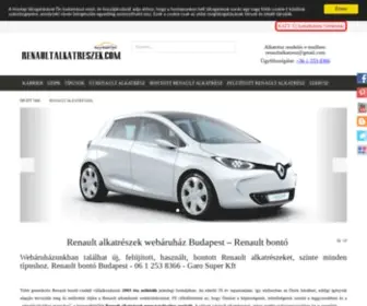 Renaultalkatreszek.com(Renault alkatrészek webáruház) Screenshot