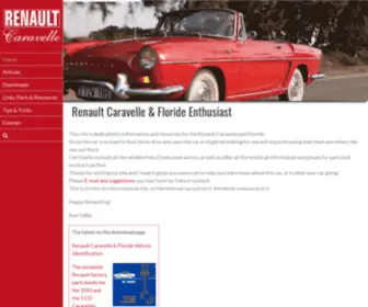 Renaultcaravelle.com(Renault Caravelle & Floride Enthusiast) Screenshot