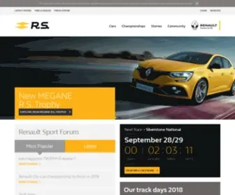 Renaultsport.co.uk(Find out more about Renault's historic commitment to motorsport) Screenshot