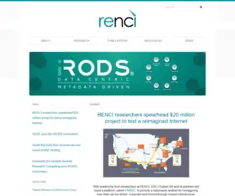 Renci.org(Renaissance Computing Institute at UNC) Screenshot