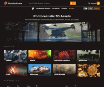Rendercrate.com(Download Free 3D Models) Screenshot