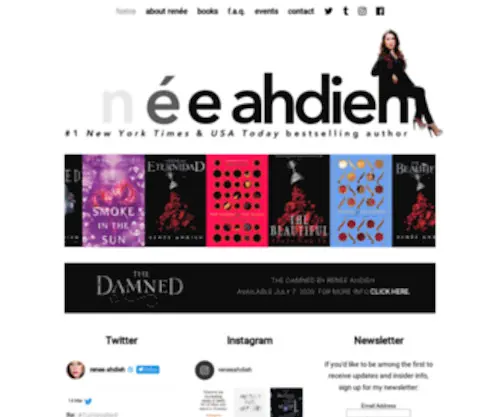 Reneeahdieh.com(Renée Ahdieh) Screenshot