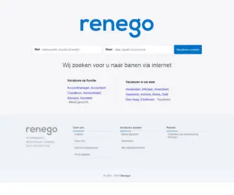 Renego.nl(Renego zoekmachine voor het vinden van banen) Screenshot