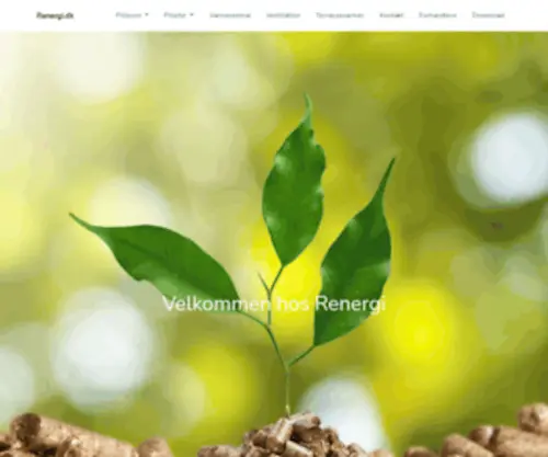 Renergi.dk(Vi er specialister i pillefyr og pilleovne) Screenshot