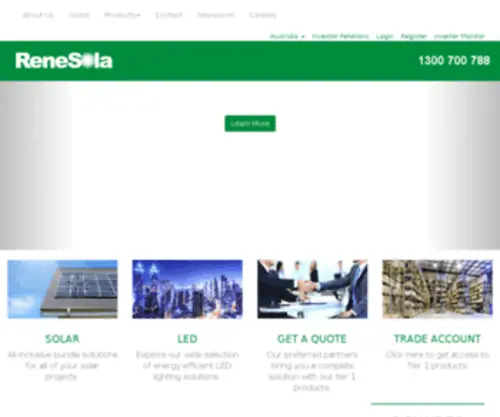 Renesola.com.au(Green Energy Products) Screenshot