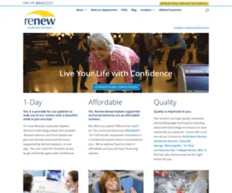 Renew1Daydentures.com(Cost-Effective, Implant-Anchored NEW SMILE) Screenshot