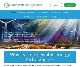 Renewableenergyonline.org(Renewable energy career training courses and programs) Screenshot