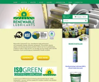 Renewablelube.com(Renewable Lubricants) Screenshot