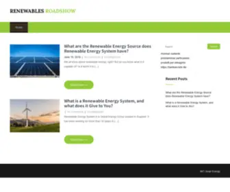 Renewables-Roadshow.co.uk(Renewables roadshow) Screenshot