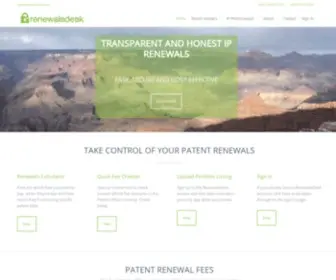 Renewalsdesk.com(Online Patent Renewal Payment Service) Screenshot
