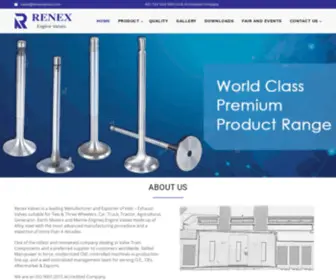 Renexvalves.com(Renex Engine Valves on the leading edge of advance technology since 1975) Screenshot