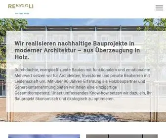 Renggli.swiss(Wir realisieren nachhaltige Bauprojekte in moderner Architektur) Screenshot