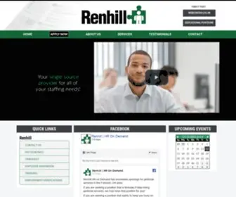 Renhill.com(Staffing services) Screenshot