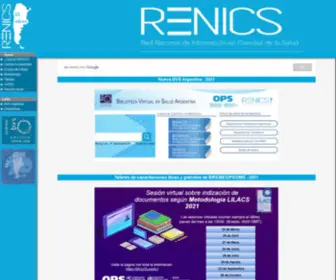 Renics.org.ar(Red Nacional de Información en Ciencias de la Salud) Screenshot