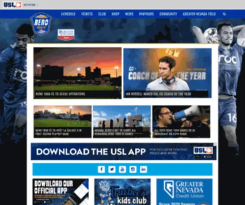 Reno1868FC.com(Reno 1868 FC) Screenshot