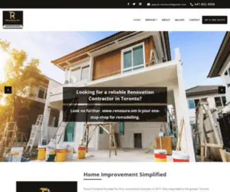 Renosure.com(Renovation Company) Screenshot