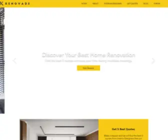 Renovade.com.sg(Home Renovation Singapore Made Hassle) Screenshot