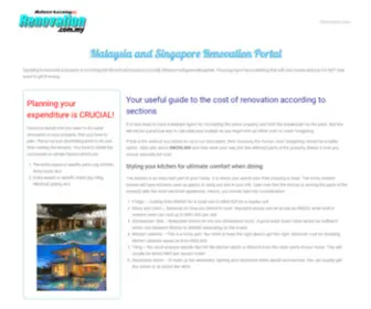 Renovation.com.my(Malaysia and Singapore Renovation Portal Deciding to renovate a property) Screenshot