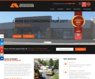 Renoveasphalte.com(Les pavages et terrassement Rénove Asphalte) Screenshot