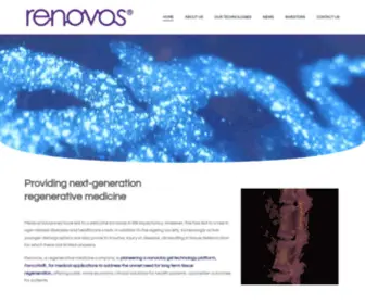 Renovos.co.uk(Providing Regenerative Medicine Solutions) Screenshot