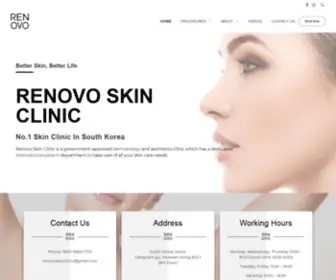 Renovoskinclinickorea.com(Renovo Skin Clinic) Screenshot