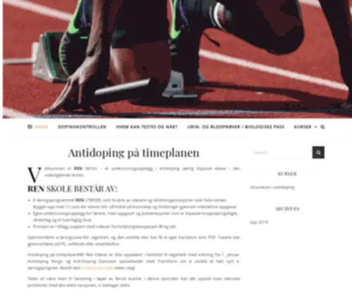 Renskole.no(Grunnkurser i antidoping) Screenshot