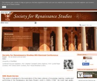 Rensoc.org.uk(Promoting the study of the Renaissance since 1967) Screenshot