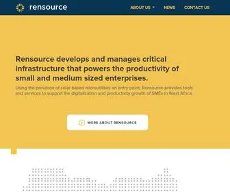Rensource.energy(Revolutionizing energy provision in Africa) Screenshot