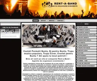 Rentaband.ro(Pagina oficiala a agentiei de organizare evenimente Rent) Screenshot