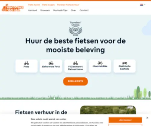 Rentabikevandam.nl(Huur de beste fietsen voor de mooiste beleving) Screenshot