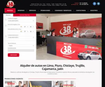 Rentacar3B.com.pe(Alquiler de autos en Piura) Screenshot