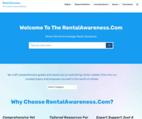 Rentalawareness.com(Where Rental Knowledge Meets Simplicity) Screenshot