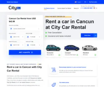 Rentalcarscancun.com(Rental Cars Cancun from USD $42.88 /day) Screenshot