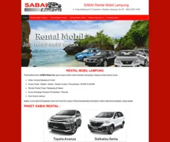 Rentalmobillampung.co.id(Rental Mobil Lampung SABAI Jasa Sewa MURAH TERPERCAYA) Screenshot