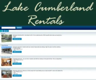 Rentalslakecumberland.com(Lake Cumberland Realty Vacation rentals Lake Cumberland area Woodson Bend Resort Rentals) Screenshot