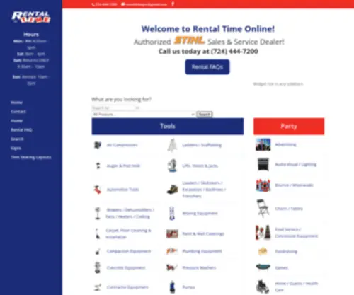 Rentaltimeonline.com(Rental Time General Rental Center) Screenshot