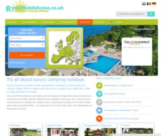 Rentamobilehome.co.uk(Self-catering camping holidays on 876 campsites in Europe) Screenshot