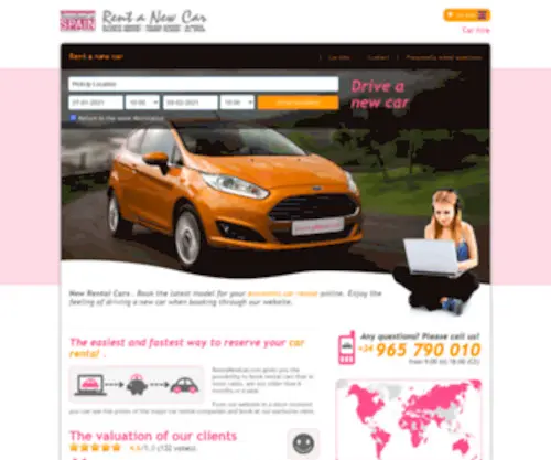 Rentanewcar.com(Car hire Malaga airport) Screenshot