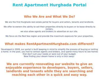 Rentapartmenthurghada.com(Rent Apartment Hurghada Portal) Screenshot